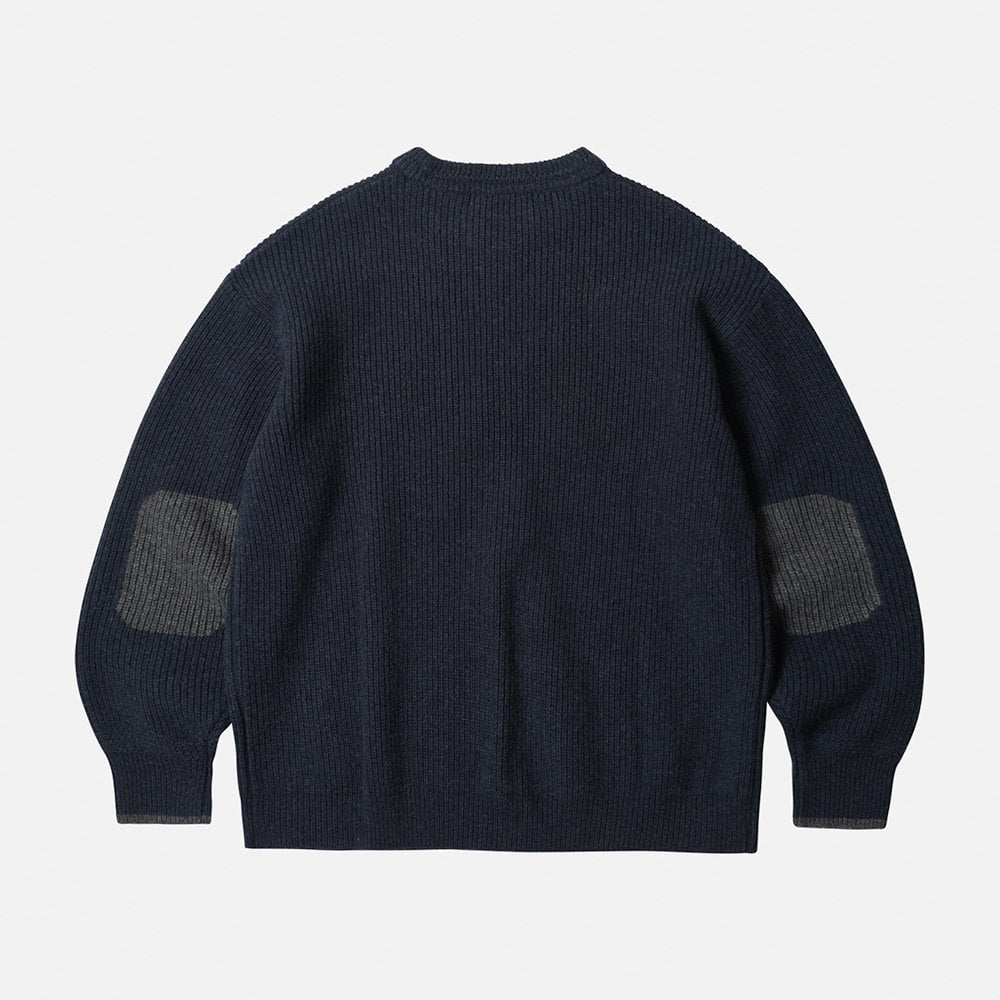 Patch Round Pullover Knit