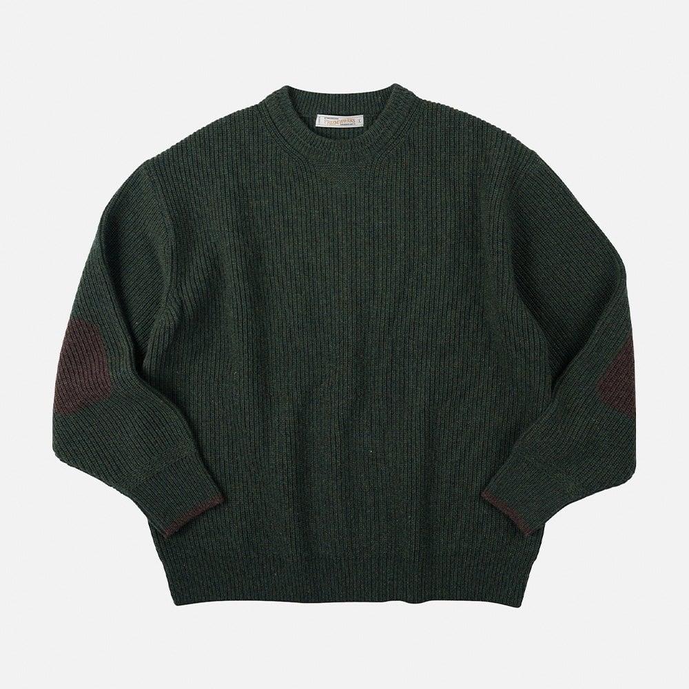 Patch Round Pullover Knit