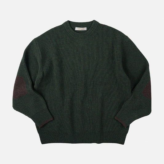 Patch Round Pullover Knit