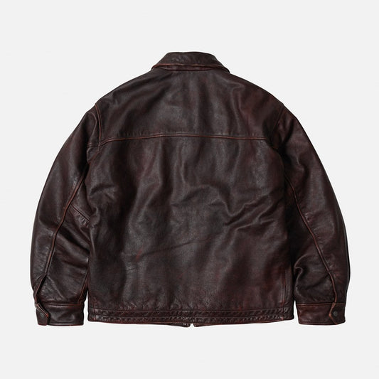 Destroyed Cowhide Leather Jacket
