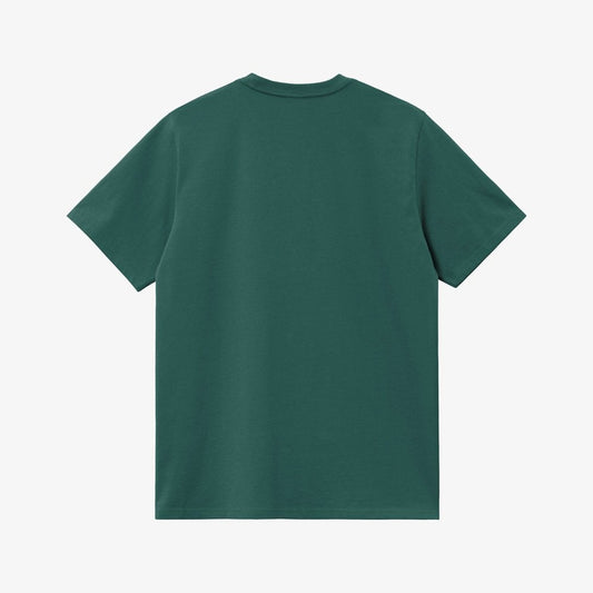 S/S American Script T-shirt - Dark Fir