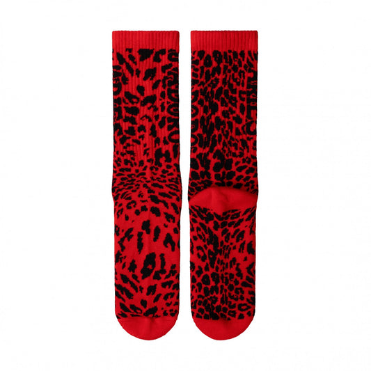 J'Adoro Aries Leopard Sock - Red