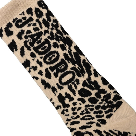 J'Adoro Aries Leopard Sock - Beige