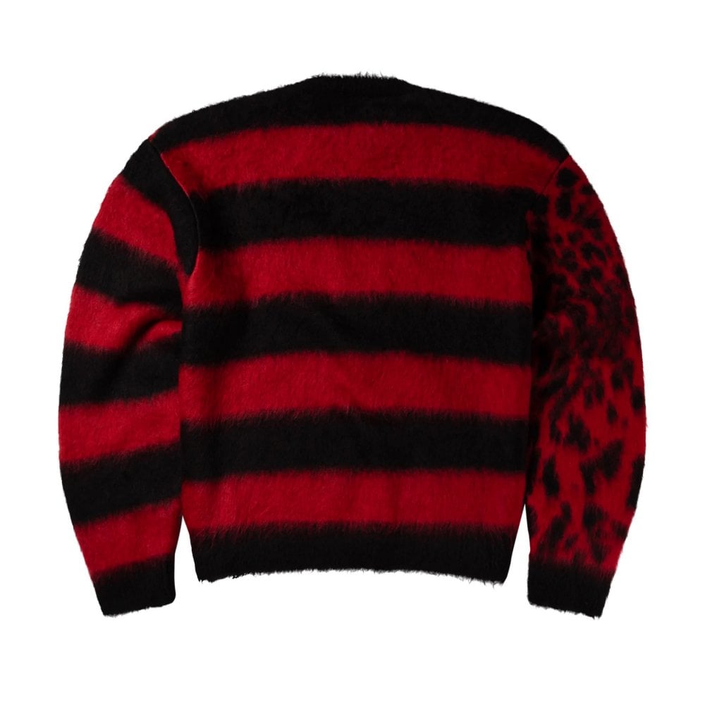 Brushed Leopard Sweater - Red