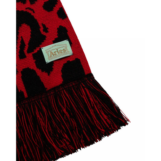 J'Adoro Aries Leopard Scarf - Red