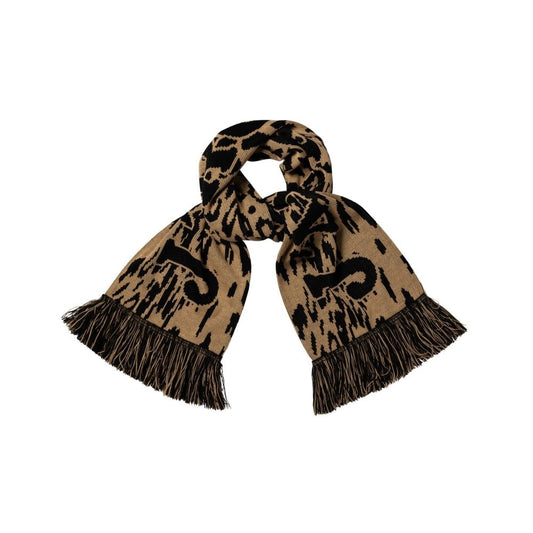 J'Adoro Aries Leopard Scarf - Beige
