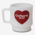 Heart Glass Mug - White
