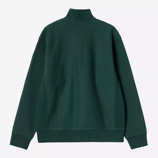 Half Zip American Script Sweat - Dark Fir