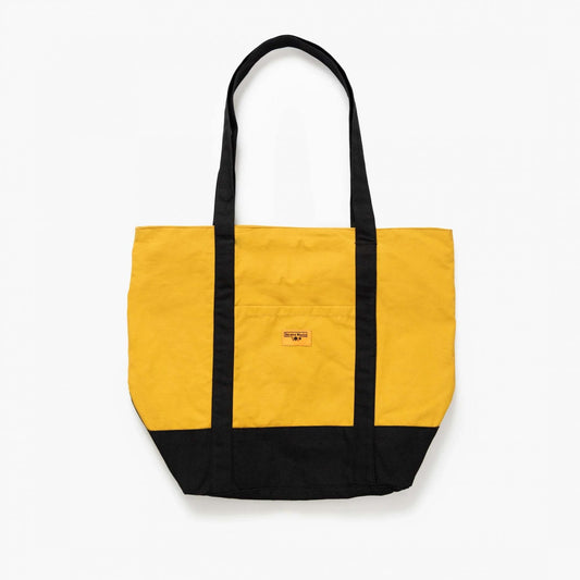 Waxed Cotton Tote Bag - Ochre