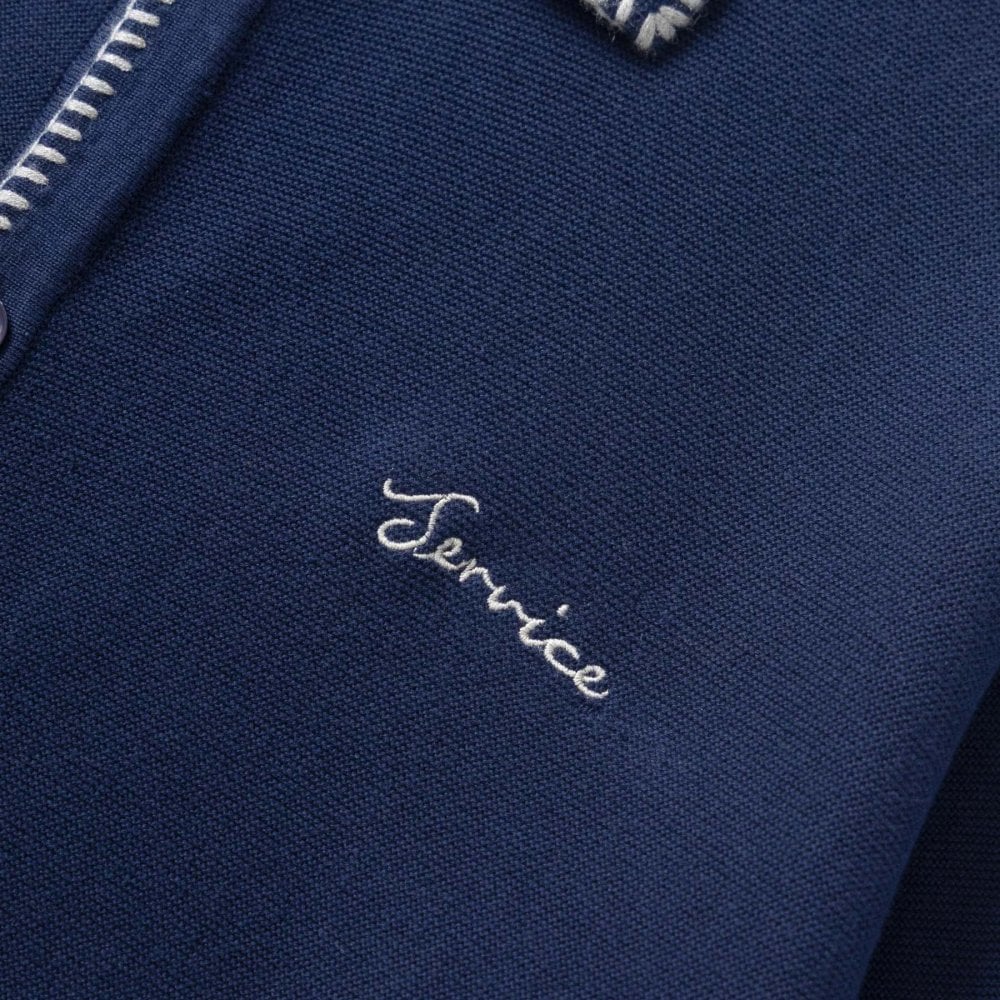 Blanket Stitch Cardigan - Navy