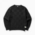 Check Knit Crewneck - Black