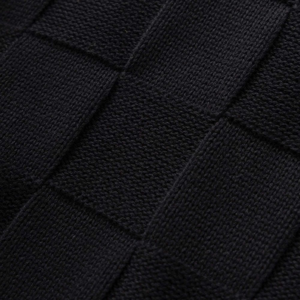 Check Knit Crewneck - Black