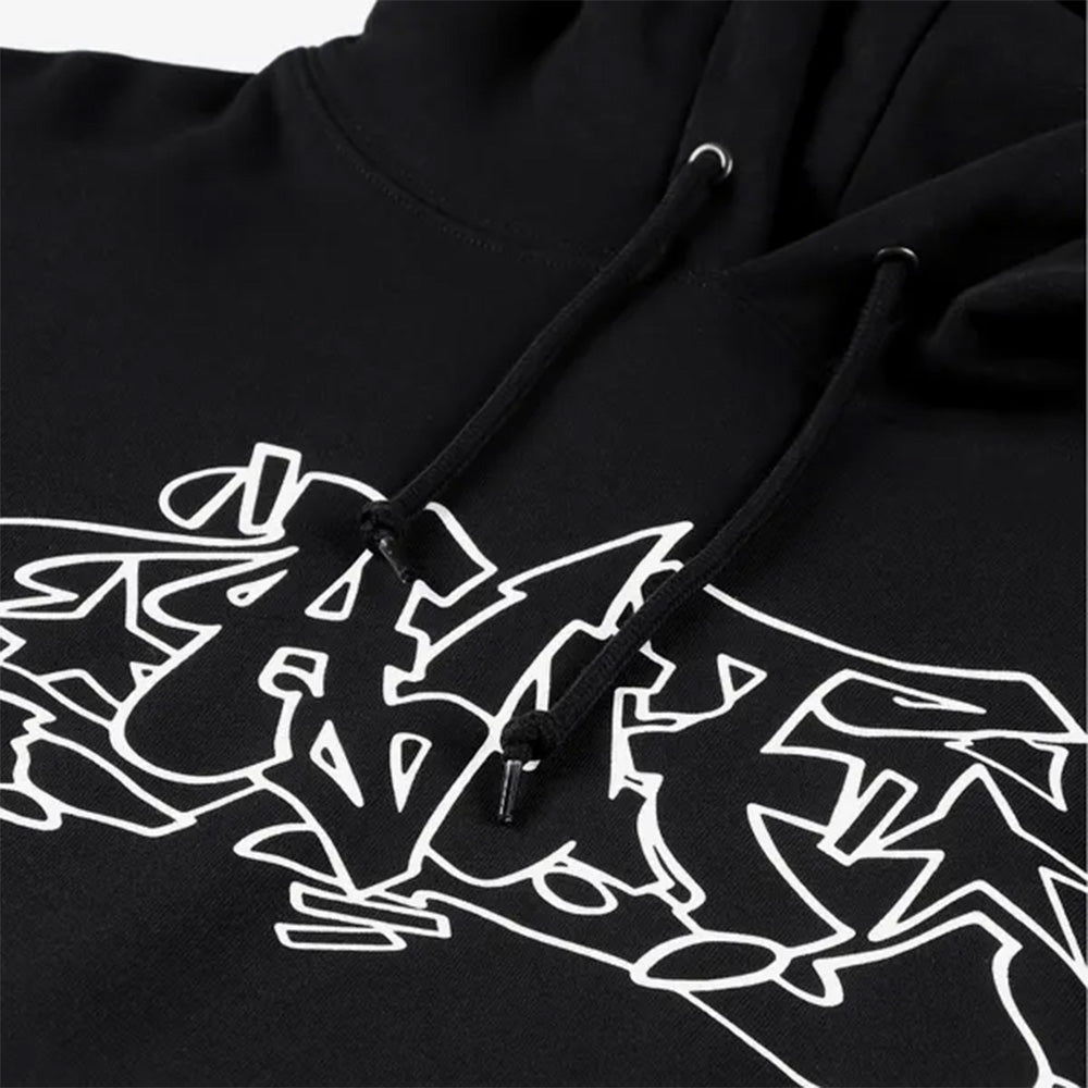 Outlines Pullover  Hoodie - Black