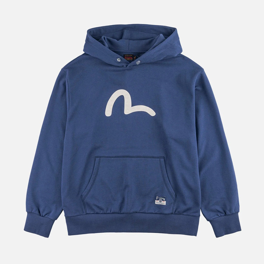 3D Pattern Filled Seagull Hoodie - Blue