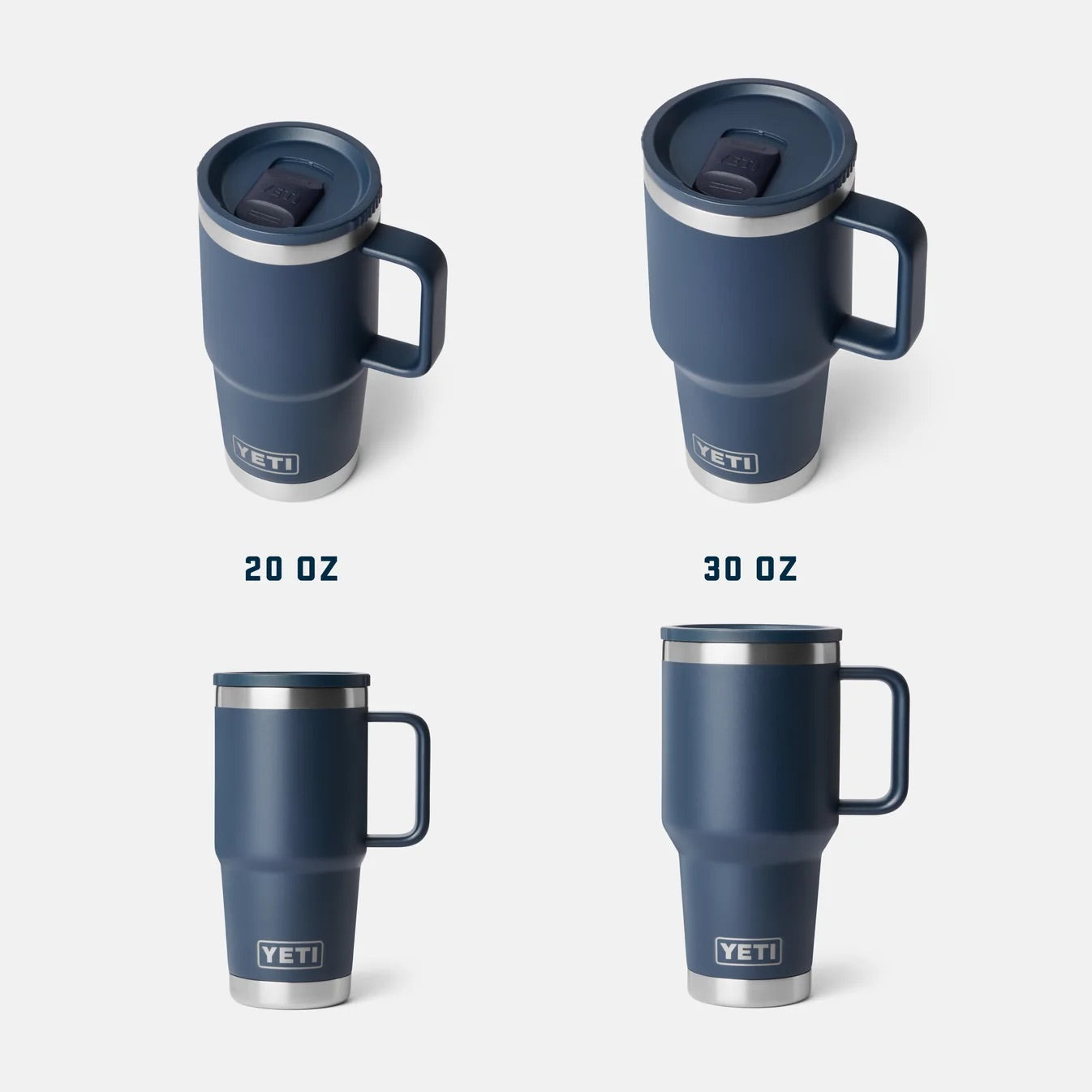 Yeti Rambler® 20 oz (591 ml) Travel Mug - Olive/King Crab Orange