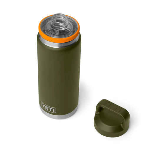 Rambler® 26 oz (769 ml) Bottle with Chug Cap - Olive/King Crab Orange