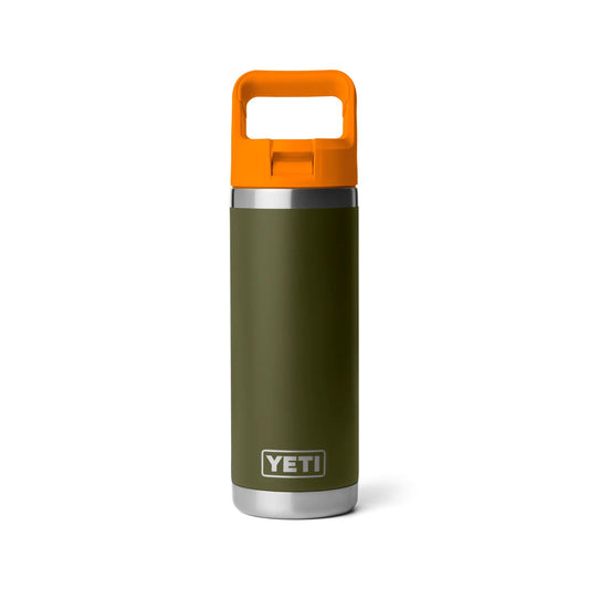 Rambler® 18 oz (532 ml) Bottle with Straw Cap - Olive/King Crab Orange