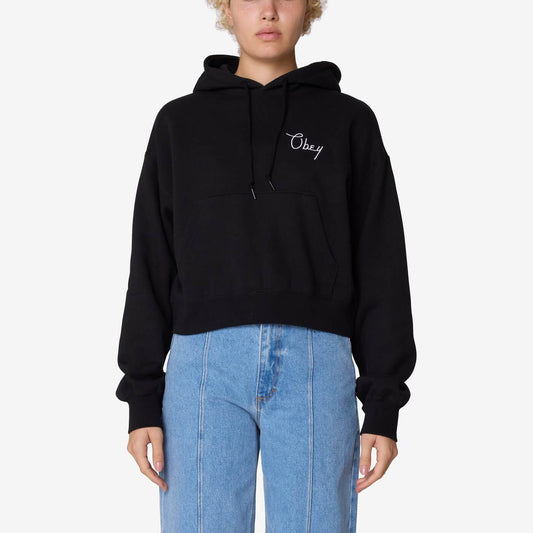 W' Cities Cropped Hood - Black