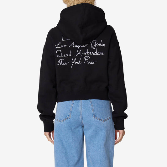 W' Cities Cropped Hood - Black