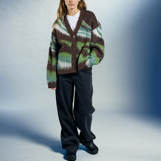 Delirium Cardigan - Brown Multi