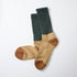 Multi Loose Pile Crew Socks - D.Green/Khaki