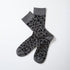 Leopard Pattern Merino Socks - D.Gray/Black