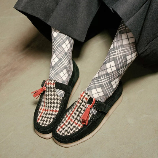 Women's Wallabee T Bar - Harris Tweed Pack -Black Tweed Combination