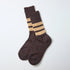 Coarse Ribbed Crew Socks - Faded Black/Vintage Orange