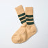 Coarse Ribbed Crew Socks - Vintage Orange/D.Green