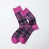 Check Pattern Merino Socks - Pink D.Green
