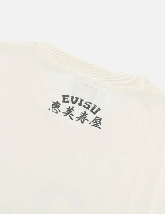 Ebisu & Seagull Print T-shirt - Ecru