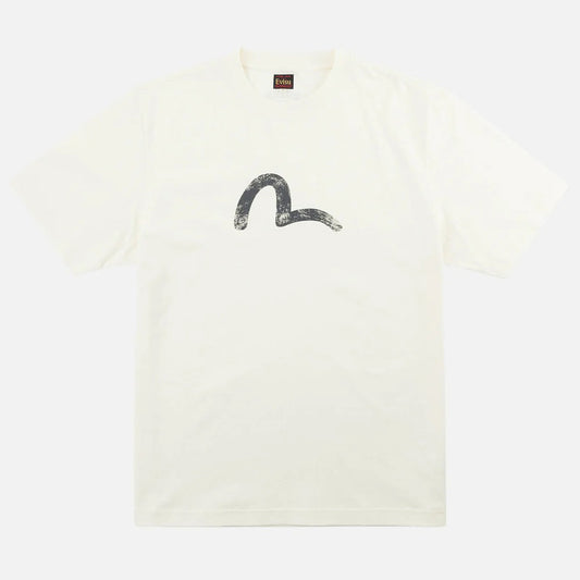 Ebisu & Seagull Print T-shirt - Ecru