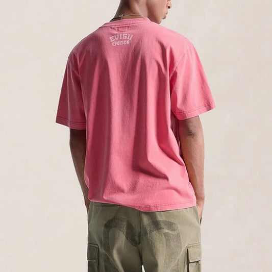 Ebisu & Seagull Print T-shirt - Red