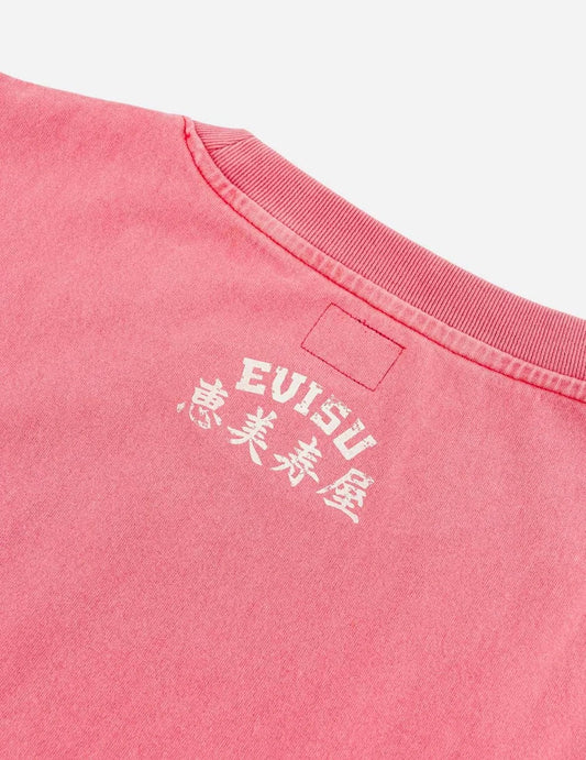 Ebisu & Seagull Print T-shirt - Red