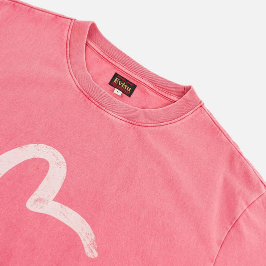 Ebisu & Seagull Print T-shirt - Red