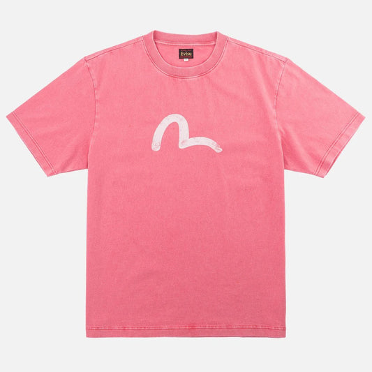 Ebisu & Seagull Print T-shirt - Red