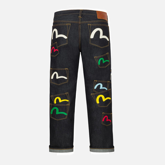 Multi Pocket Seagull Jeans - Regular Fit - Raw Indigo