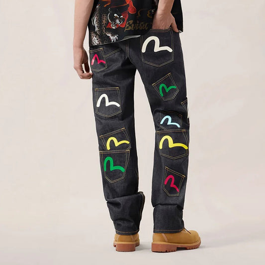 Multi Pocket Seagull Jeans - Regular Fit - Raw Indigo