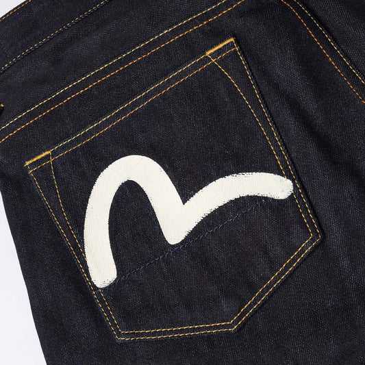 White Seagull Print Pockets Regular Fit Jeans - Raw Indigo