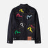 Seagull Print Multi-Pocket Relax Fit Denim Jacket - Raw Indigo