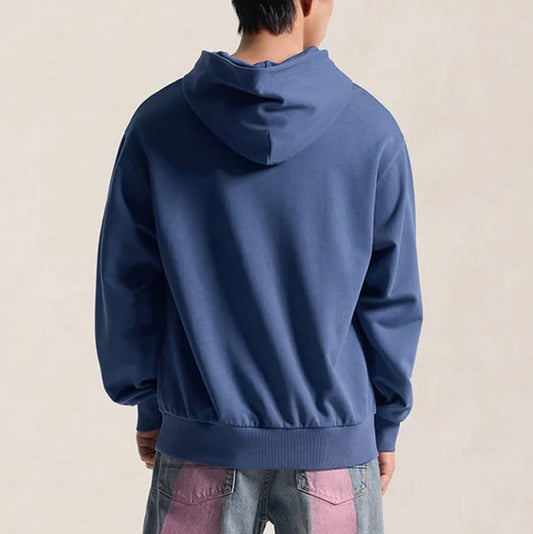 3D Pattern Filled Seagull Hoodie - Blue