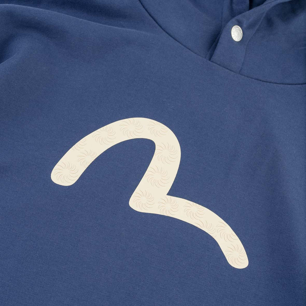 3D Pattern Filled Seagull Hoodie - Blue