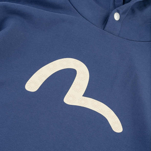 3D Pattern Filled Seagull Hoodie - Blue