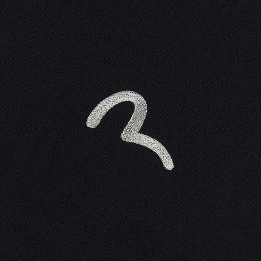 Seagull Embroidery T-shirt - Black