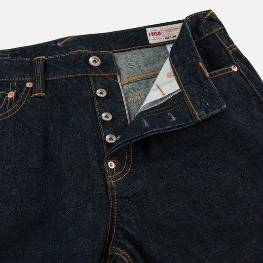 Grey & White Seagull Print Pocket Selvedge Jeans - Raw Indigo