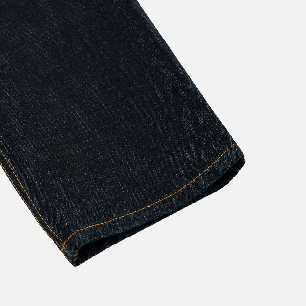 Grey & White Seagull Print Pocket Selvedge Jeans - Raw Indigo