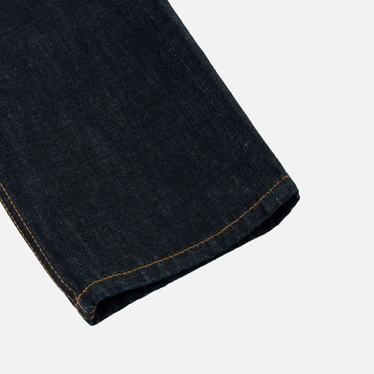 Grey & White Seagull Print Pocket Selvedge Jeans - Raw Indigo
