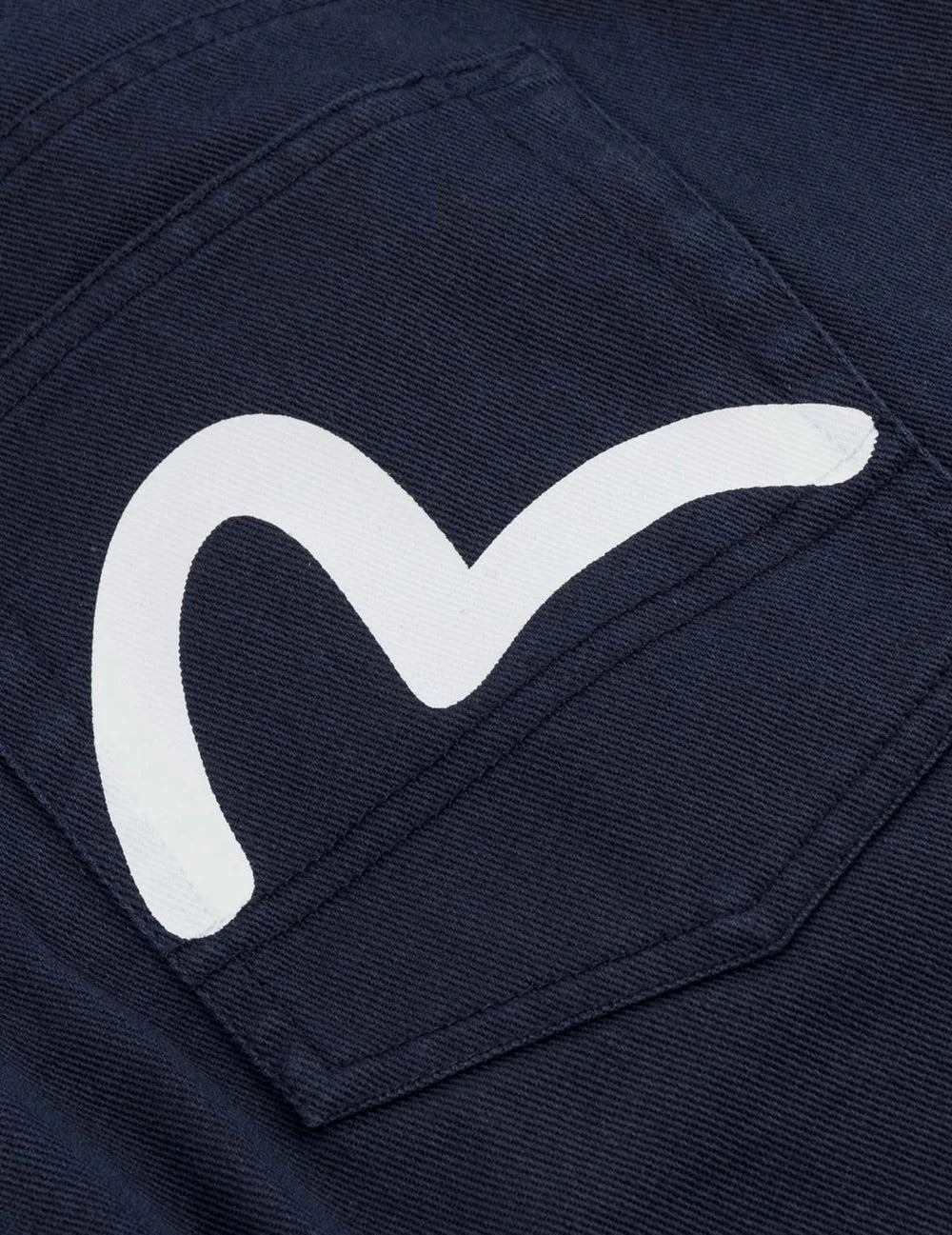 Back Seagull Print Chino Pants - Navy