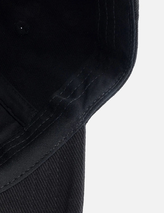 Seagull & Logo Embroidery Cap - Black