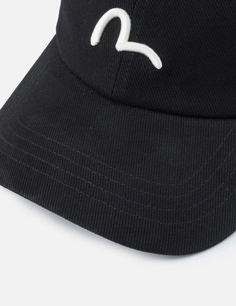 Seagull & Logo Embroidery Cap - Black